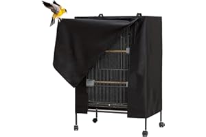WorthPlanet Birdcage Cover Universal Breathable Bird Cage Cover Washable Good Night Birdcage Cover Black-Out Birdcage Cover Bird Parrot Cage Cover Large for Parakeets, Macaw, Conure W200029