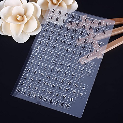 calistouk Blume Buchstaben Zahlen Muster Transparent Gummi Stempel Seal DIY Album Craft Scrapbooking Dekoration? Simple