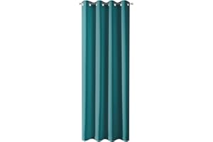 Eurofirany Blackout - Tende morbide e oscuranti, moderne, semplici e moderne, per camera da letto, cameretta dei bambini, soggiorno, petrolio, 135 x 250 cm