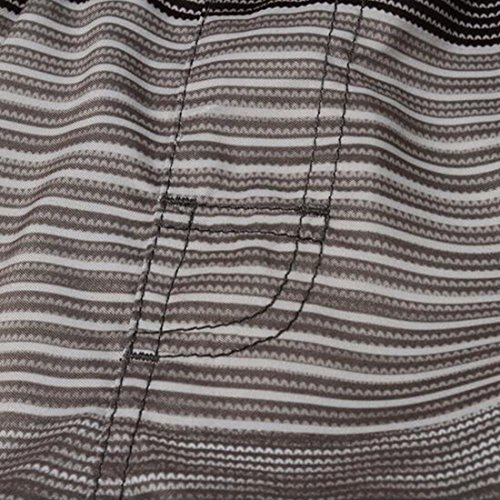 GWELL Herren Streifen Wasserdicht Badeshorts Beachshorts Boardshorts Badehose Sommer Strand blau - 3