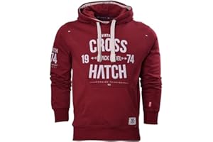 Crosshatch Mens Designer Casual Hooded Fleece Sweatshirt Jacket Overhead Pullover