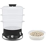 Tefal VC2048 Vaporiera Ultracompact, Sistema impilabile ultracompatto, Cucina salutare, Recipienti privi di BPA, Timer da 60 
