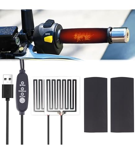 Poignées Chauffantes Moto USB - 3 Niveaux De Température (50/60/70°C), étanches IP67, Universelles