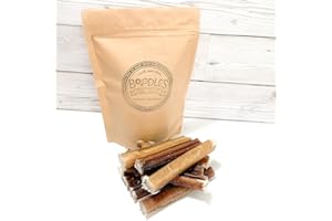 BOODLES DOG TREATS Boodles 10 x Bulls PIZZLES Pizzle Bully Sticks Premium 100% NATURAL Dog Treat Chew Thickness Varies Natural Product
