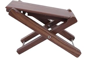 Bnineteenteam Wood Guitar Footstool, Folding Classical Foot Rest with Solid Wood Anti-Skid Foot Rest Pedal Performance Accessory