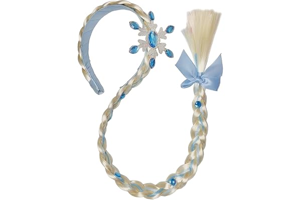 Perruque Raiponce Perruque Princesse Enfant, Perruques Déguisement, Tresses Cheveux Extensions, accessoire de cheveux pour filles et enfants, pour Carnaval Haloween Fête (B)