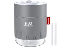 ‎VINTONEY Luftbefeuchter Schlafzimmer, Vintoney 500 ML USB Raumbefeuchter Humidifier Kinderzimmer Pflanzen Humidifiers Luftfeuchter Air Ultraschall Leise Tragbarer Mini für Haus Yoga Büro+2 Filter