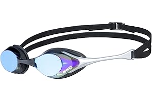 ARENA Cobra Original Swipe Occhialini Nuoto da Gara Unisex Adulto, Occhialini Piscina con Lenti Anti-Appannamento Protezione UV, 4 Ponti Nasali Intercambiabili