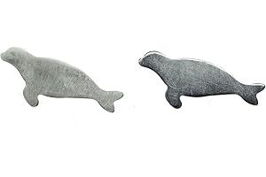 Miniblings Robbe 925 Echtsilber Ohrstecker Stecker Seehund Hundsrobbe Silber - Handmade Modeschmuck I Ohrringe Stecker Ohrschmuck