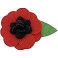 XGALBLA Poppy Wool Felt Flower Brooch Pin Flower, Poppy - Handmade Poppies, Brooch for Remembrance Day