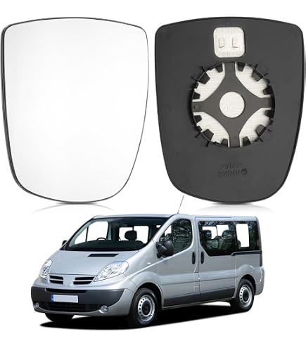 Glace De Rétroviseur Chauffant Droite – Pour OPEL VIVARO, RENAULT TRAFIC, NISSAN PRIMASTAR – Compatible Modèles 2001-2014