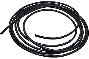 iMeistek Flexible Silicone Tube, 2mm ID X 5mm OD 4M Silicone Tubing Water Air Hose Pipe for Pump Transfer Black