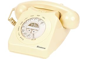 Binatone Retro 1971 Corded Telephone, Redial, Telephone Line Powered, Cream