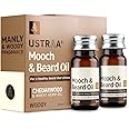 Ustraa Woody Mooch and Beard Oil - 2 x 35ml - Shine, Nourishment & Pleasant Fragrance for beard | No Paraben | Cedar Wood Essential Oil & Wheat Germ Oil rich in Vitamin E (Set of 2)