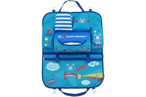 DoMyfit Organiseur de siège de voiture pour accessoires de voyage de bébé et enfants Sac de rangement à suspendre Protection de l’arrière du siège