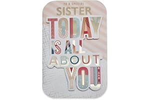 SCHONE PRODUCTS (UK) Traditional Birthday Card for Sister – Size 24cm x 16cm – Eco Friendly – Received with LOVE (Text)
