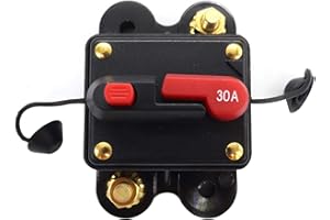 Honeyhouse Automatyczny wyłącznik bezpieczeństwa 12-24 V, automatyczny bezpiecznik 30 A - 300 A, wyłącznik bezpieczeństwa z przełącznikiem, odpowiedni do silnika, łodzi, roweru, stereo audio