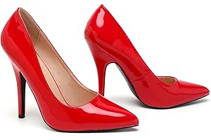 Bismaa Mens Womens Drag Queen Cross Dresser HIGH Heel Pointy Toe Court Shoes Big Sizes UK 9,10,11,12