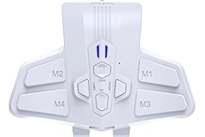 NBCP P5 Back Button für Original Controller, Back Extension Buttons DIY Kits für PS5 Original Controller, Programmierbar, Turbo, Makro und RGB LED, einfache Verbindung und Upgrades (weiß)