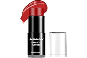 LUNARECLIPSE Red Face Paint Pens - Halloween Makeup Stick Professional Kit Kids Adults, Face Paints Set for Zombie Skeleton Joker Clown,Body Eye Painting Make up for Fancy Dress Festivals Carnival Waterproof 20g