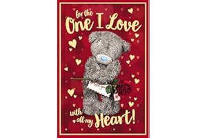 ONE I LOVE Birthday Me to You Bear 3D holograficzna kartka urodzinowa z hologramem
