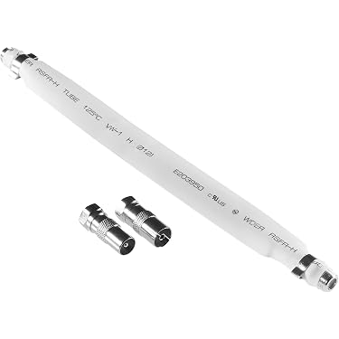 Cable Adaptador Para Satélite | 0.2 Metros | Conector Hembra F | Ideal Para Ventana O Exterior