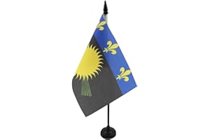 AZ FLAG - Tischflagge Guadeloupe - 21x14 cm - Gwada Tischfahne 14 x 21 Cm - Flaggen