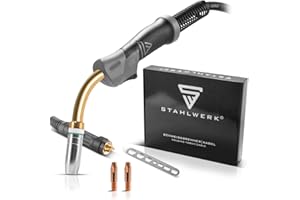 STAHLWERK AK25 | MB25 Schweißbrenner inklusive 4 m Schlauchpaket, Profi-Schweißzubehör für MIG MAG Schutzgas Schweißgeräte mit Eurozentralanschluss