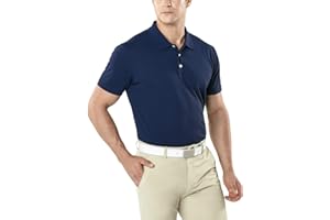 TSLA Men's Short Sleeve Polo Shirts, Regular fit Quick Dry Golf Shirts, Sports Performance Dri Flex Tech Solid Top Shirts