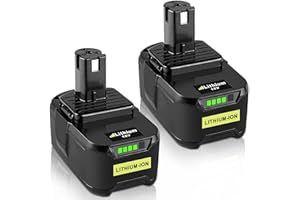TOPBATT 2Stück 5,5Ah Ersatzakku für Ryobi 18V RB18L50 Akku Ersatzakku für Ryobi 18V Akku RB18L15 RC18120 RB18L40 RB18L50 mit LED-Anzeige