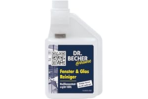 DR.BECHER @home Fenster & Glas Reiniger - Kraftvolle Lösung für streifenfreie Fenster und Glasflächen - Entfernt Öl-, Fett-, Nikotin- und Rußverschmutzungen 500ml