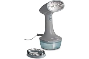 Hamilton Beach 11557 Handheld Garment Steamer for Clothes, Fabric and Drapes, Portable Wrinkle-Remover for Home and Travel, Gray & Blue