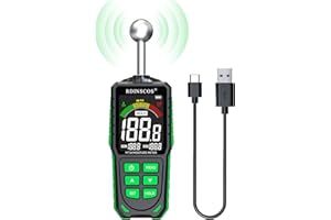 RDINSCOS Medidor de humedad de paredes recargable, medidor de humedad de madera, higrómetro digital profesional, detector de humedad para madera, paredes y suelos, probador de humedad (MT36)