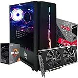 Pc gaming ryzen 3 3100 3.90GHz Max,Scheda video Nitro+ Radeon RX 5500 XT 8G GDDR6, Ram Ddr4 16 Gb,Ssd M.2 500 Gb, Ryzen…