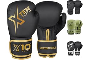 XTEN SPORTS XTEN Boxing Gloves for Men & Women, Boxing Training Gloves, Pro Sparring, Heavy Punching Bag Mitts Focus Pads Workout, Muay Thai, Kick Boxing, MMA, Ventilated Palm, Multi Layered, 8 10 12 14 16 Oz