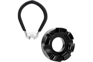 NIYATA Clé à Rayons 8 Voies,Outil pour Réglage Réparation de Roues de Vélo,Clé à Rayon Vélo pour Ajuster L'étanchéité des Fils d'acier du Vélo et Protéger Les Roues,Noir