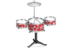 Little Story - Kids Drum Set Musical Instrument wt Stool - Blue