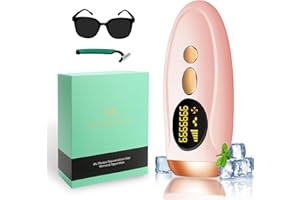 SERUNO X Ipl Hair Removal Device,Painless Laser Hair Removal Device, 5 Adjustable Energy Levels, 990,000 Uses, Suitable for Women and Men, Face, Bikini Line, Armpits, Legs, Body, Etc