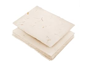 Wanderings Handgemachtes Papier mit Deckelrand - 10.5x15cm - Packung mit 50 Blatt Creme - Aquarell/Mixed Media-Papier - Save the Date Einladungen, Grußkarten, Notizen, Kunsthandwerk - 150 GSM