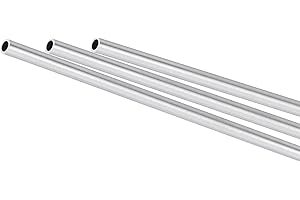 MACHSWON 3Pcs 6063 Aluminum Round Tube 3mm OD 2mm ID 300mm Length Seamless Straight Pipe Tubing for Home Industry DIY Crafts