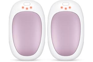 Jonwall Calentadores de Manos Recargables 2 Piezas, Eléctricos Reutilizables con USB, Portátiles de Bolsillo con 3 Niveles de Calor, Hombres y Mujeres Camping Golf