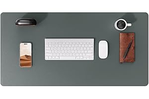 SHOPUKASA Large Desk Protector Mat 80x40cm - Office Computer Writing Pad for Laptop - Blotter Desktop Cover (Grey)