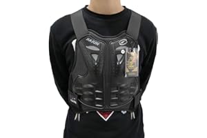 ARMOR QTREES Gilet de protection pour homme - Pour course, cyclisme, équitation, skateboard, poitrine, dos, colonne vertébrale, équipement de motocross, protection contre les chutes