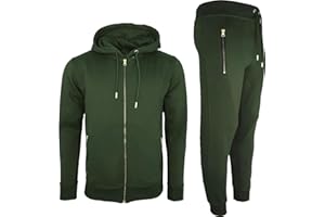 Kapray Clothing Mens Tracksuit Set New Contrast Cord Fleece Hoodie Top Bottoms Jogging Zip Joggers Gym Sport Sweat Suit Pants Plus Size S M L XL XXL