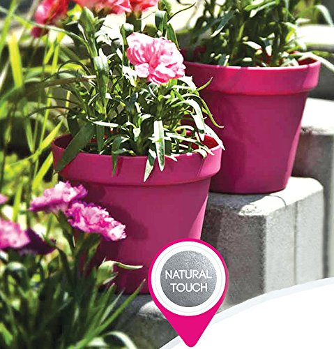 3-er Set Blumenkübel Blumentopf Pflanzkübel Pflanztopf Türkis 3 x 15 cm - 2