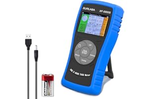 SURLABA Indoor Air Quality Monitor, Professional Formaldehyde Detector, Digital Air Pollution Sensor for PM2.5/PM10 Inhalable Particles/HCHO/TVOC, Color LCD Screen for Home, Office, Lab