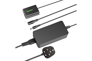 Neewer AC-PW20 AC Power Supply Adapter and DC Coupler Dummy Battery Charger Kit Replace NP-FW50 Battery Compatible with Sony A7/7R/7S A7II/7RII/7SII A6500/6400/6300/6100 NEX3/5/6/7 DSC-RX10 II III IV