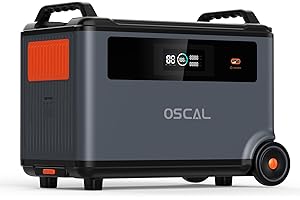 Batería adicional de estación de energía portátil OSCAL BP3600, Batería de respaldo doméstica LFP 3600Wh, 14 tomas, Generador solar para camping, autocaravana, emergencias