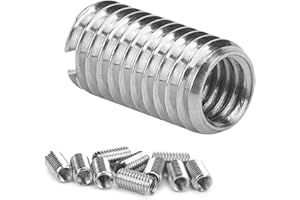 JEANOKO 10 Sztuk Wkładki Gwintowe Zapięcie Sprzętowe Wewnętrzne M6 * 1.0 Zewnętrzne M8 * 1.25 Długość 15MM Mężczyzna Kobieta Nakrętka Redukcyjna Sprzęt ze Stali Nierdzewnej Narzędzie do Naprawy