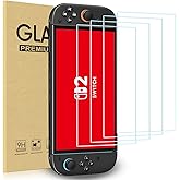 UWQAP Nintendo Switch 2 2025 i&ccedil;in 4'l&uuml; paket temperli cam ekran koruyucu, 7,9 in&ccedil; 9H sertlik &ccedil;izilmez kabarcıksız cam koruyuc